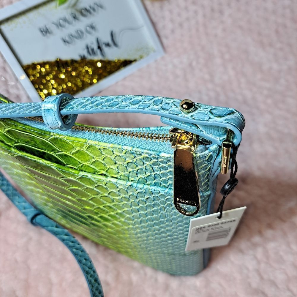 NWT Brahmin Katie Limeade Rivers Leather Bag - Picture 9 of 16